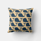 Nautical Blue Ocean Whale Pillow CBendel Design Kussen (Achterkant)