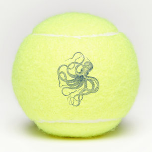 Nautical Blue Octopus Tennisballen