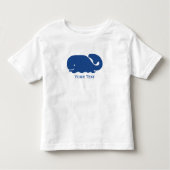 Nautical Blue Preppy Whale Persoonlijk Kinder Shirts (Voorkant)