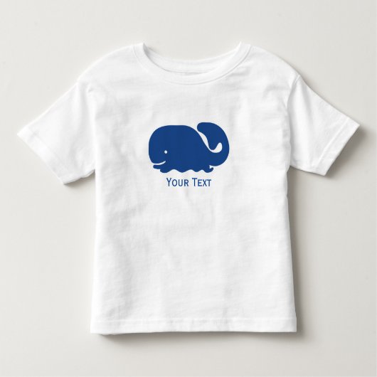 Nautical Blue Preppy Whale Persoonlijk Kinder Shirts (Voorkant)