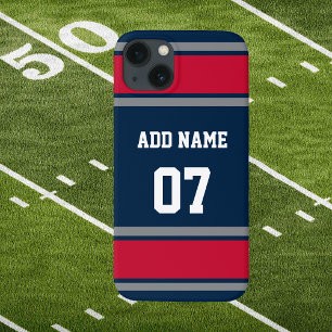 Nautical Blue Red en Silver Sportband iPhone 15 Case