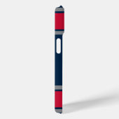 Nautical Blue Red en Silver Sportband Case-Mate iPhone Case (Achterkant / Rechts)