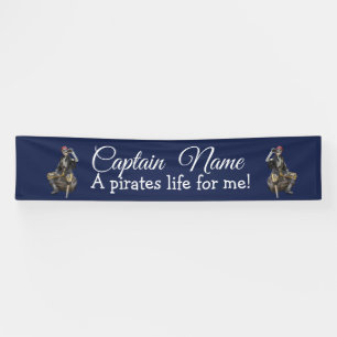 Nautical Blue Rum Skeleton Party Pirate Spandoek