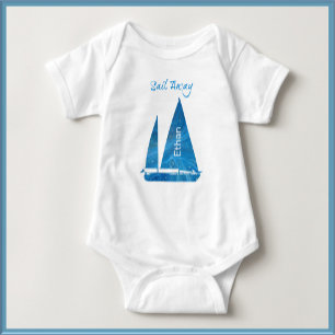 Nautical Blue Sailboat Romper