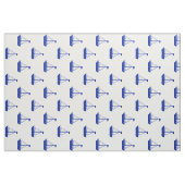 Nautical Blue Sailboten op White Stof (Fat Quarter)