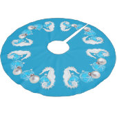 Nautical Blue Seapaarden Kerstboom Rok (Gekanteld)