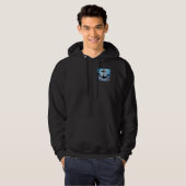 Nautical Blue Seashore Mannen Fleece Hoodie (Voorkant volledig)