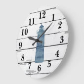 Nautical Blue Ship Rustic Decor Grote Klok (Hoek)