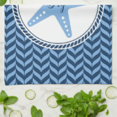 Nautical Blue Starfish kust Theedoek (Gevouwen)
