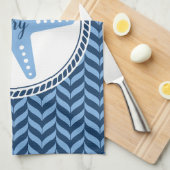 Nautical Blue Starfish kust Theedoek (Quarter Fold)