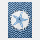 Nautical Blue Starfish kust Theedoek (Verticaal)