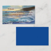 Nautical blue strand sunset bedankt omsluiting ca informatiekaartje (Voorkant / Achterkant)