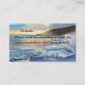 Nautical blue strand sunset bedankt omsluiting ca informatiekaartje (Voorkant)