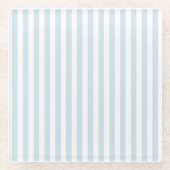 Nautical Blue Stripe Patroon Glazen Onderzetter (Voorkant)