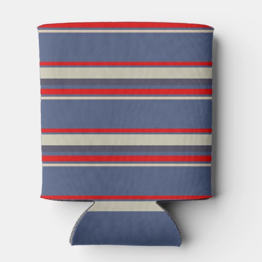 Nautical Blue Striped Custom, kapitein schip Blikjeskoeler (Achterkant)