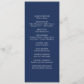 Nautical Blue Striped Heart Anchor Wedding Programmakaart (Achterkant)