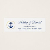 Nautical Blue Striped Registry Insert Kaart (Voorkant)