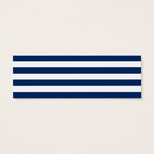 Nautical Blue Striped Wedding Registry Insert Kaar Mini Visitekaartjes (Achterkant)