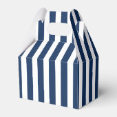 Nautical Blue Striped Welcome Aboard Birthday Bedankdoosjes (Achterkant)