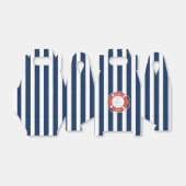 Nautical Blue Striped Welcome Aboard Birthday Bedankdoosjes (Uitgevouwen)