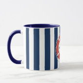 Nautical Blue Striped Welcome Aboard Name Mok (Links)