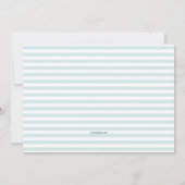 Nautical Blue Stripes Baby shower Kaart (Achterkant)