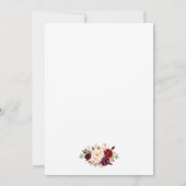 Nautical Blue Stripes Burgundy Invite W Kaart (Achterkant)