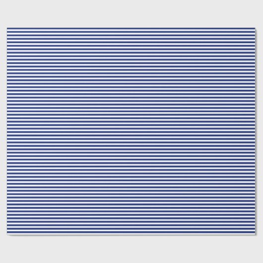 Nautical Blue Stripes Cadeaupapier (Vlak)