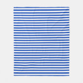 Nautical Blue Stripes Fleece Deken (Voorkant)