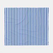 Nautical Blue Stripes Fleece Deken (Voorkant (Horizontaal))
