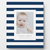 Nautical Blue Stripes Fotoplaat (Voorkant)