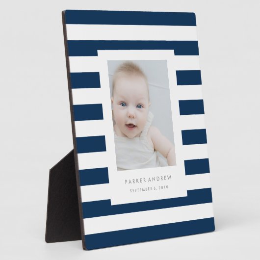 Nautical Blue Stripes Fotoplaat (Zijkant)