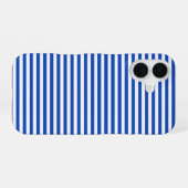 Nautical Blue Stripes iPhone 16 Hoesje (Achterkant horizontaal)