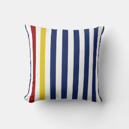 Nautical Blue Stripes Kussen