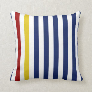 Nautical Blue Stripes Kussen