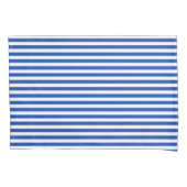 Nautical Blue Stripes Kussensloop (Voorkant-Links)
