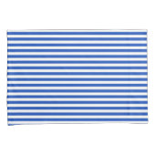 Nautical Blue Stripes Kussensloop (Voorkant-Rechts)