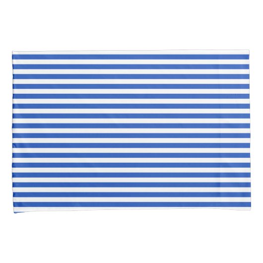 Nautical Blue Stripes Kussensloop (Voorkant-Rechts)