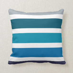 Nautical Blue Stripes Pattern Kussen