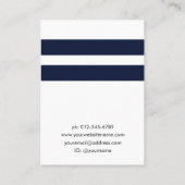 Nautical Blue Stripes Sieraden Oorbel Display Visitekaartje (Achterkant)