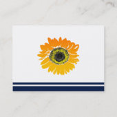 Nautical Blue Stripes Sunflower Hotel reservering Visitekaartje (Achterkant)