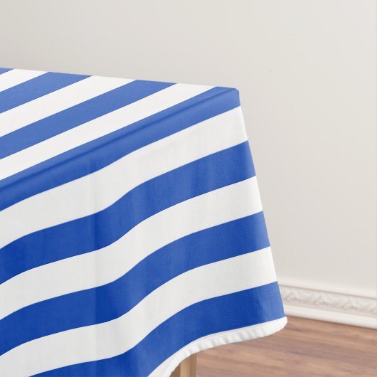 Nautical Blue Stripes Tafelkleed (Voorbeeld)
