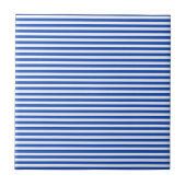 Nautical Blue Stripes Tegeltje (Voorkant)