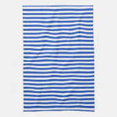 Nautical Blue Stripes Theedoek (Verticaal)