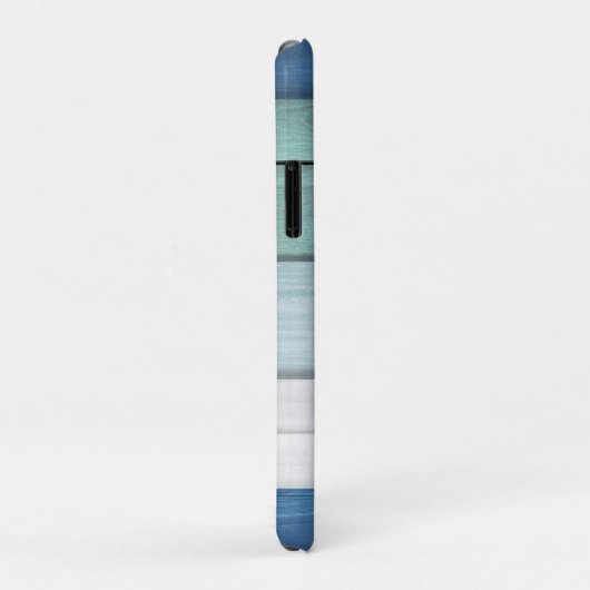 Nautical Blue Turquoise White Wood Anchor Case-Mate iPhone Case (Achterkant/rechts)