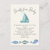 Nautical Blue Vooks For Baby Simple Boy´s Shower Informatiekaartje (Voorkant)