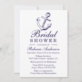 Nautical Blue Vrijgezellenfeest Ship Anchor Sailor Kaart (Voorkant)