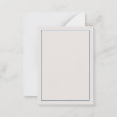 Nautical Blue Watercolor Ship Personalized Notitiekaartje (Achterkant)