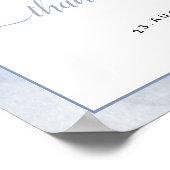 #Nautical Blue #Waterverf Kaarten & Gifts Wedding Poster (Hoek)