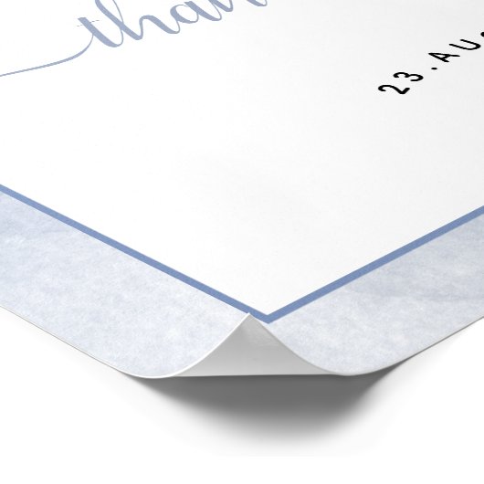 #Nautical Blue #Waterverf Kaarten & Gifts Wedding Poster (Hoek)